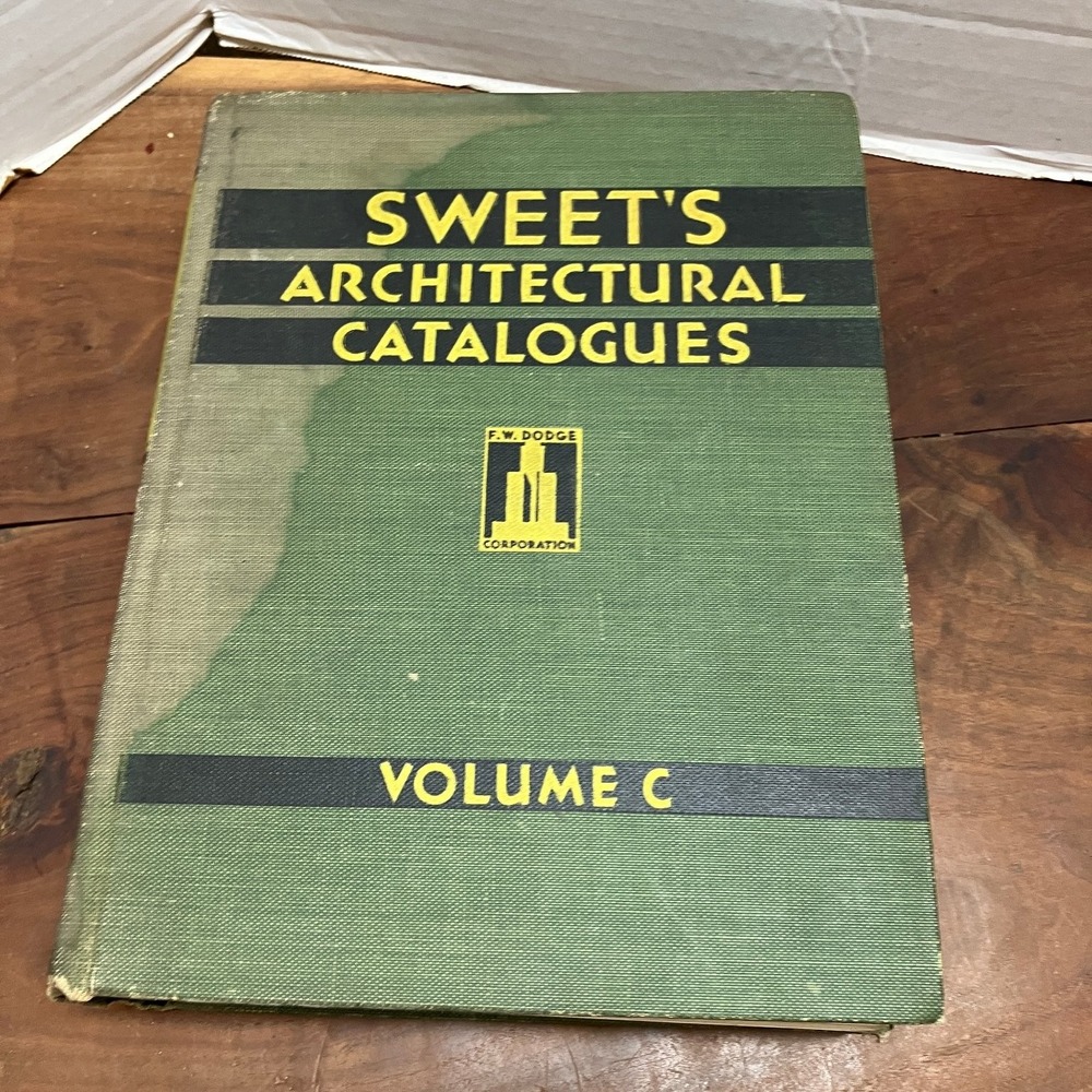 Sweet's Architectural Catalogues Volume C 1931 F.W. Dodge Vintage Reference
